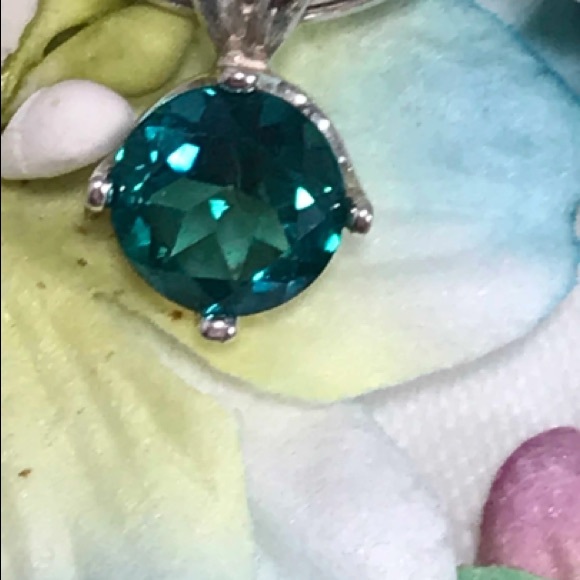 Green Topaz Sterling Silver Necklace- The Pixie Dust - Picture 7 of 8